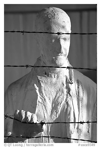 Holocaust Memorial, Lincoln Park. San Francisco, California, USA (black and white)