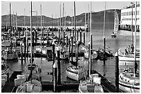 Marina at sunset. San Francisco, California, USA (black and white)