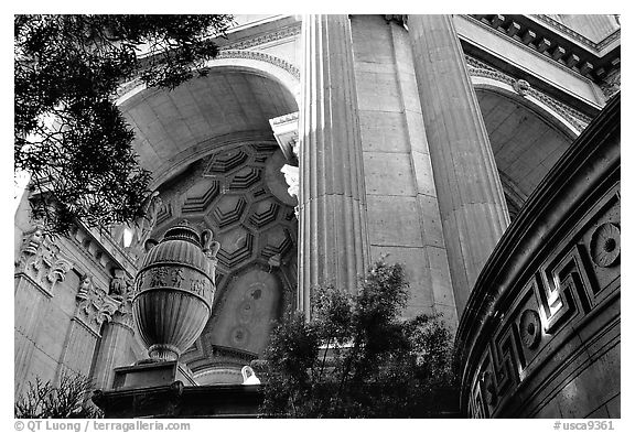 Detail of the Palace of Fine arts. San Francisco, California, USA