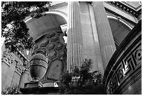 Detail of the Palace of Fine arts. San Francisco, California, USA (black and white)