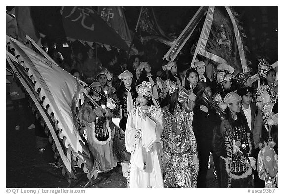 Children parading during the Chinese New Year celebration. San Francisco, California, USA