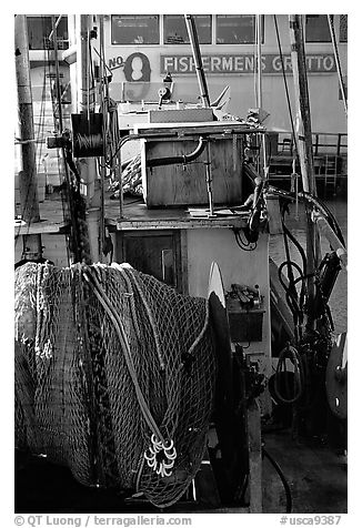 Detail of Fishing boat, Fisherman's Wharf. San Francisco, California, USA