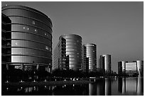 Oracle corporate headquarters. Redwood City,  California, USA ( black and white)