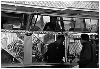 Taco Van. Redwood City,  California, USA (black and white)