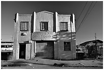 Hygienic food for dogs buildings. Berkeley, California, USA (black and white)