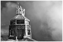 Ice-clad summit, Mt Diablo State Park. California, USA ( black and white)