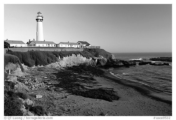 Pigeon Point Lighthouse, sunset. San Mateo County, California, USA