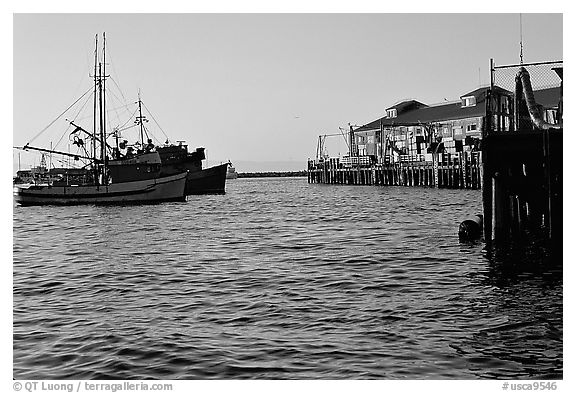 Fisherman's wharf at sunset. Monterey, California, USA