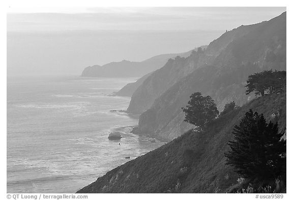 Coastline at sunset. Big Sur, California, USA