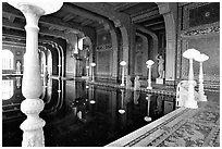 Roman  Pool at Hearst Castle. California, USA (black and white)