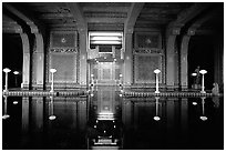 Roman  Pool at Hearst Castle. California, USA (black and white)