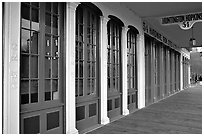 Storefront in historic district. Sacramento, California, USA ( black and white)