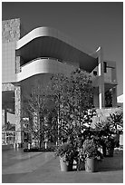 Getty Museum, designed by Richard Meier. Brentwood, Los Angeles, California, USA<p>The name <i>Getty Museum</i> is a trademark of the J. Paul Getty Trust. terragalleria.com is not affiliated with the J. Paul Getty Trust.</p> (black and white)