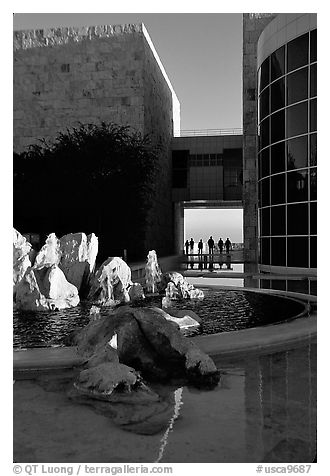 Courtyard, Getty Museum. Brentwood, Los Angeles, California, USA<p>The name <i>Getty Museum</i> is a trademark of the J. Paul Getty Trust. terragalleria.com is not affiliated with the J. Paul Getty Trust.</p>