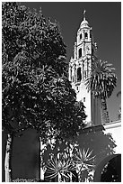 Museum of Man, Balboa Park. San Diego, California, USA ( black and white)