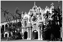 Casa Del Prado, afteroon, Balboa Park. San Diego, California, USA ( black and white)
