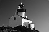 Old Point Loma Lighthouse, late afternoon. San Diego, California, USA ( black and white)