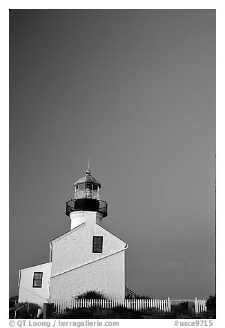 Old Point Loma Lighthouse, sunset. San Diego, California, USA