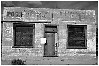 Abandonned post office. Mojave National Preserve, California, USA (black and white)