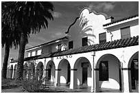 Train depot, Kelso. Mojave National Preserve, California, USA (black and white)