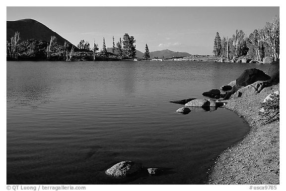 Frog Lake. Mokelumne Wilderness, Eldorado National Forest, California, USA (black and white)