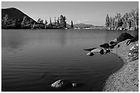 Frog Lake. Mokelumne Wilderness, Eldorado National Forest, California, USA ( black and white)