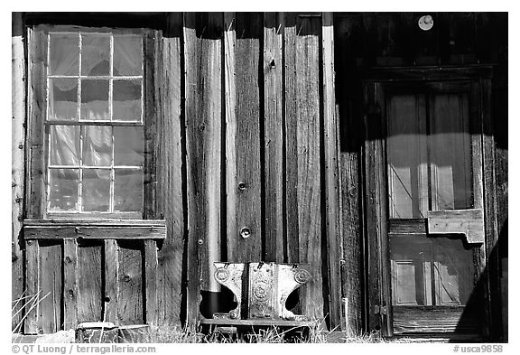Window and wall, Ghost Town, Bodie State Park. California, USA