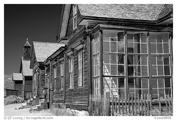 Main street row, Ghost Town, Bodie State Park. California, USA