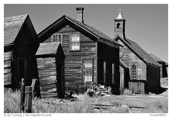 Main street row, Ghost Town, Bodie State Park. California, USA