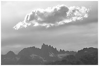 Cloud above the Minarets. California, USA ( black and white)