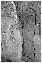 Climbers in Owens River Gorge. California, USA ( black and white)