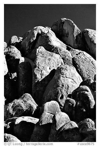 Boulders in Alabama Hills. California, USA (black and white)