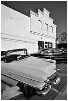 Classic Pink Cadillac, Bishop. California, USA ( black and white)