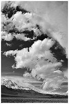 Clouds and Sierra, Owens Valley. California, USA ( black and white)