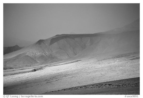 Inyo Mountains  in stormy weather. California, USA (black and white)