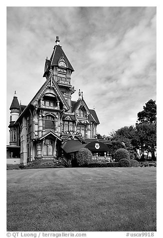 Victorian Carson Mansion, Eureka. California, USA (black and white)