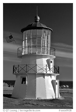 Lighthouse, Shelter Cove, Lost Coast. California, USA (black and white)