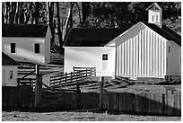 Historic Farmhouse. Point Reyes National Seashore, California, USA ( black and white)
