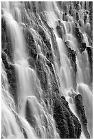 Close-up of Burney Falls, McArthur-Burney Falls Memorial State Park. California, USA (black and white)