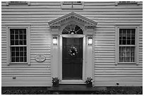 Facade of historic house, Essex. Connecticut, USA (black and white)