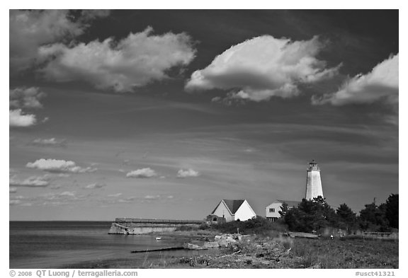 Lighthouse, Connecticut River estuary, Old Saybrook. Connecticut, USA