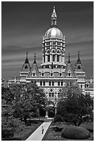 Connecticut Capitol. Hartford, Connecticut, USA ( black and white)