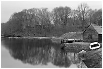 Winter reflections, Saugus River, Saugus Iron Works National Historic Site. Massachussets, USA ( black and white)