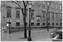 Market Mills buildings, Lowell National Historical Park. Massachussets, USA ( black and white)