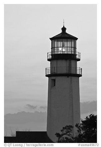 Highland Light at dawn, Cape Cod National Seashore. Cape Cod, Massachussets, USA (black and white)