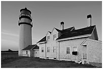 Highland Light (Cape Cod Light), Cape Cod National Seashore. Cape Cod, Massachussets, USA ( black and white)