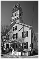 Former schoolhouse, Provincetown. Cape Cod, Massachussets, USA (black and white)