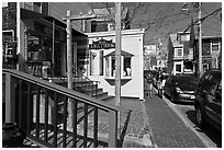 Commercial Street, Provincetown. Cape Cod, Massachussets, USA ( black and white)