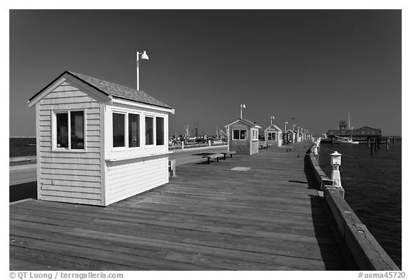 Mac Millan Pier, Provincetown. Cape Cod, Massachussets, USA (black and white)