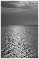 Shimmering water, Cape Cod Bay, Cape Cod National Seashore. Cape Cod, Massachussets, USA ( black and white)